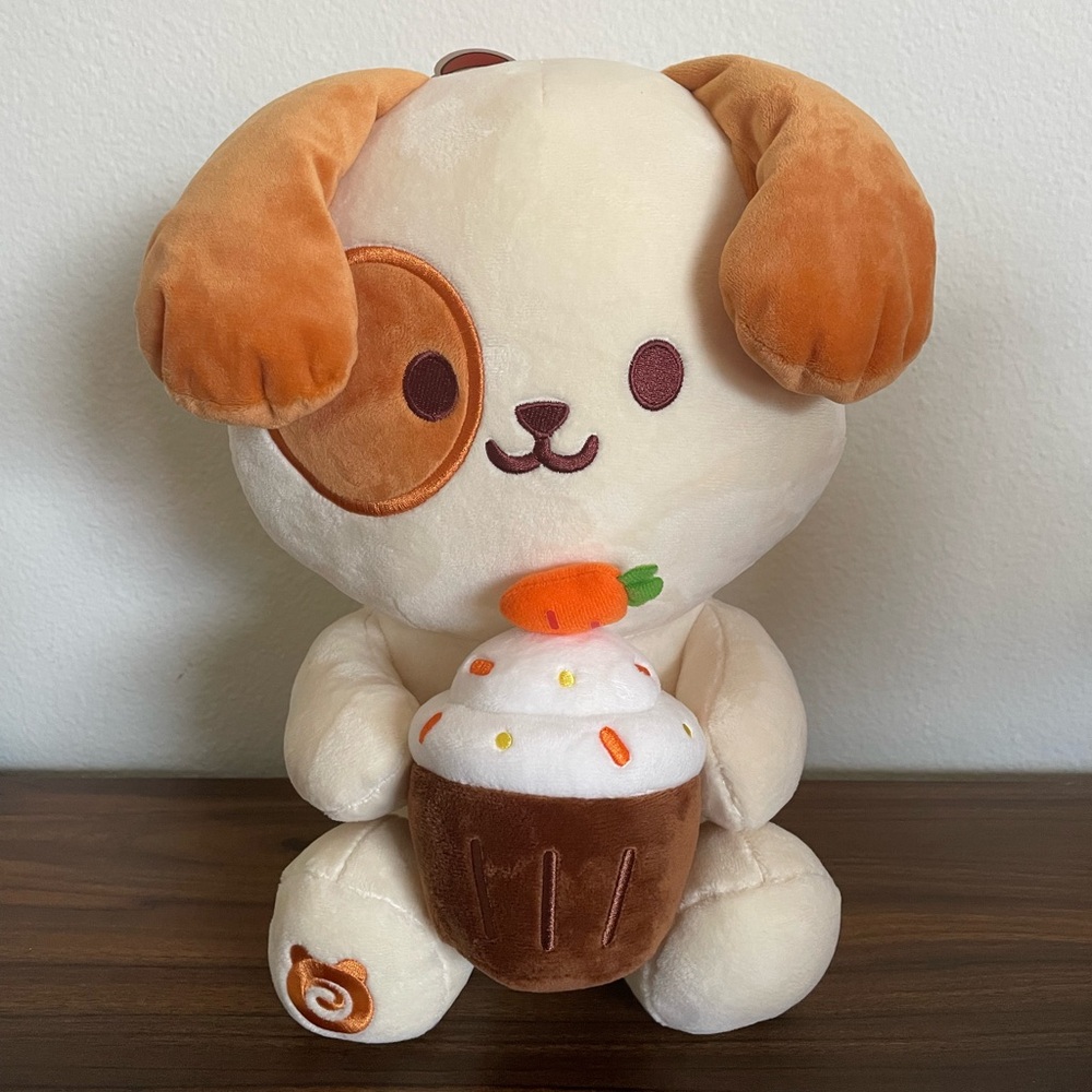 Anirollz Puppiroll 12 Inch Dog Holding Carrot Cupcake Plush Round1